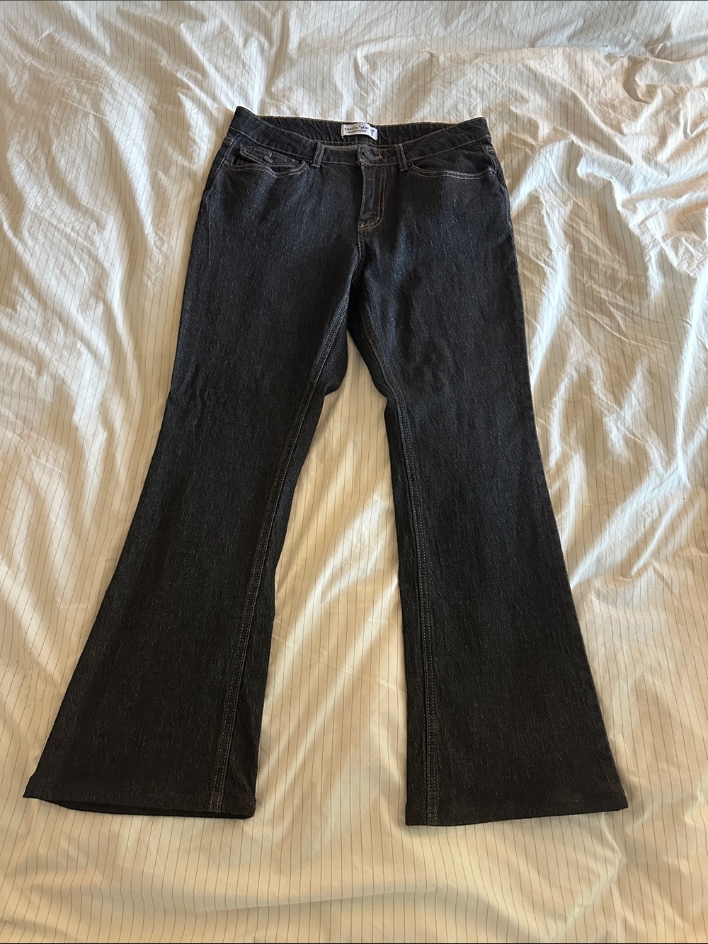 Vanilla Star - Y2K Black Flare Jeans - Wide Leg Denim